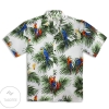 Parrot Party White Hawaiian Shirt