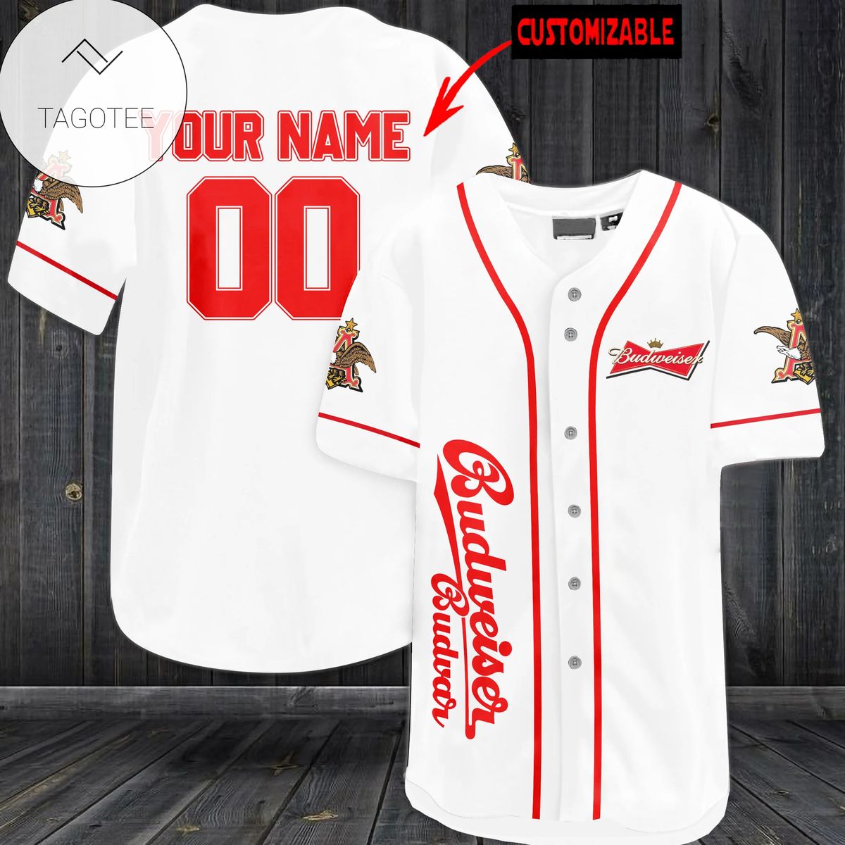 Personalized Budweiser Baseball Jersey Shirt