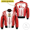 Personalized Canada Map 3d Bomber Jacket