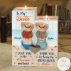 Personalized I Love You To The Ocean And Back Thank You For Being My Unbiological Sister - Candle Holder