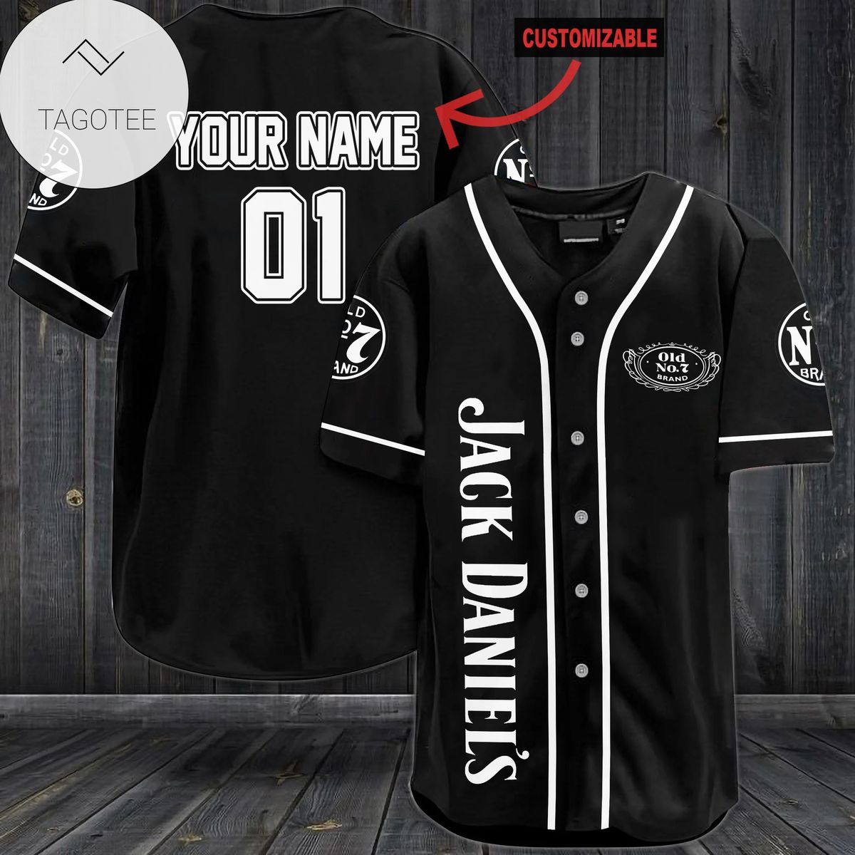 Personalized Jack Daniels Logo Baseball Jersey Shirt