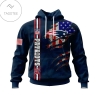 Personalized NFL New England Patriots Name & Number With United States Flag Hoodie