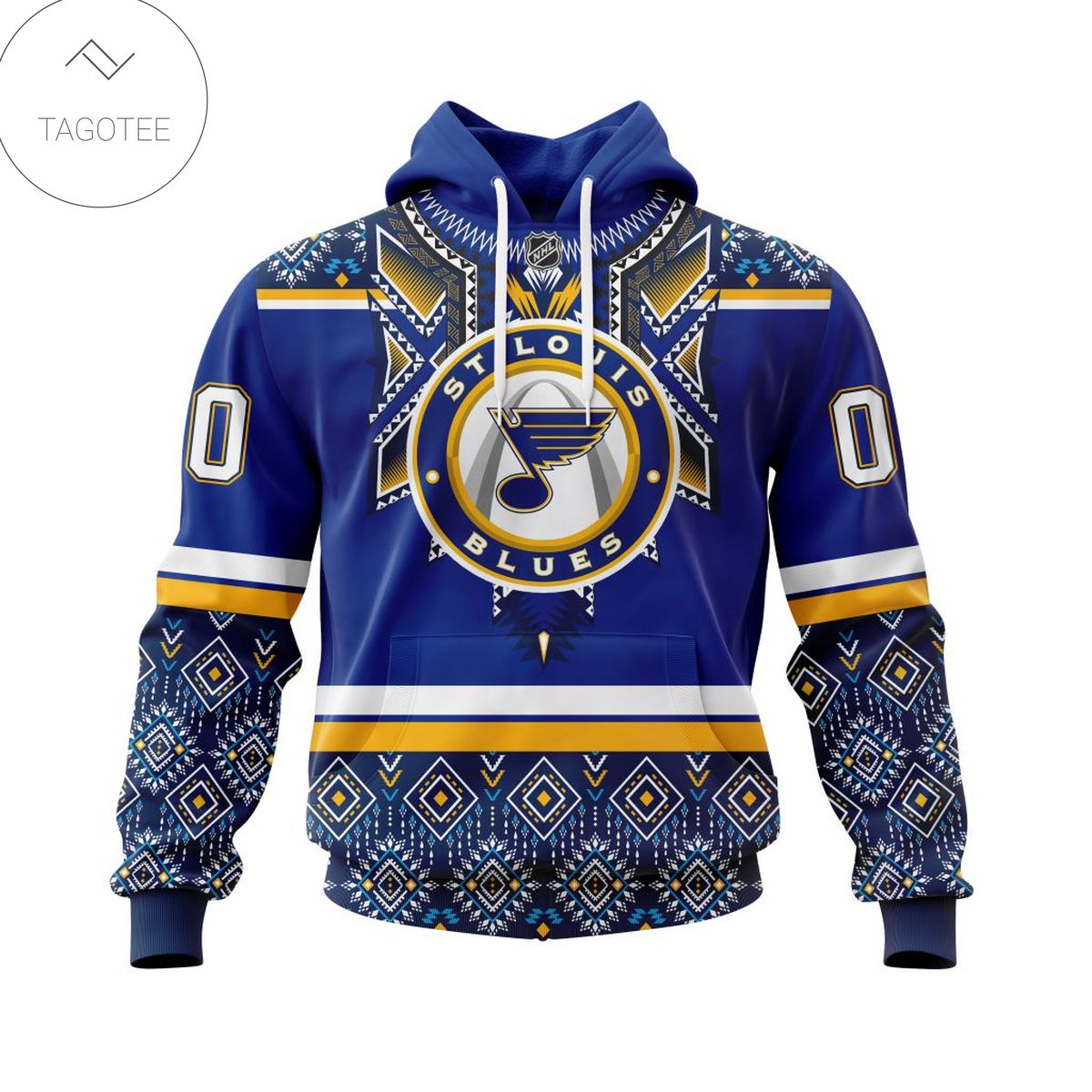 Personalized NHL St. Louis Blues Native American Pattern Hoodie
