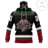 Personalized Name And Number Arizona Coyotes With 50 Years Anniversary Mask Hoodie