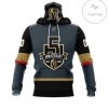 Personalized Name And Number Vegas Golden Knights With 5 Years Anniversary Mask Hoodie