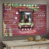 Personalized Waiting At The Door Vintage Floral Window Memorial Dog Upload Photo Canvas