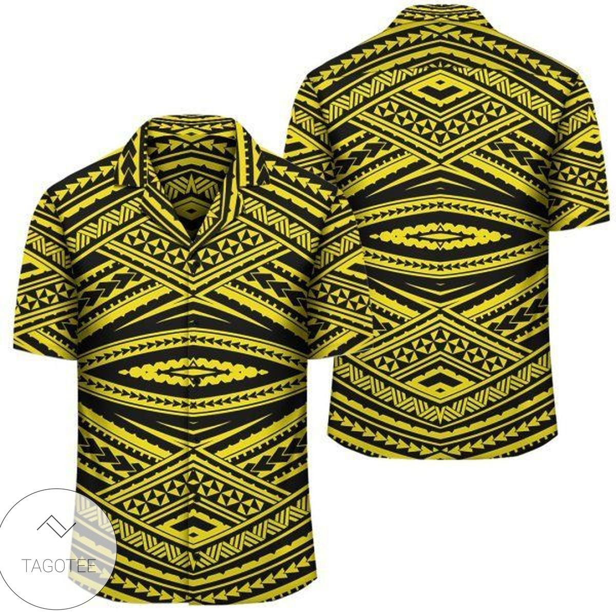 Polynesian Tatau Yellow Hawaiian Shirt
