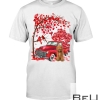 Red Labradoodle Valentine Day Tree Truck Heart Shirt