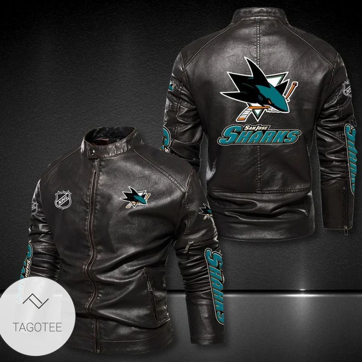 San Jose Sharks Moto Leather Jacket