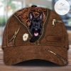Scottish Terrier Holding Daisy Zipper Leather Print Hat Cap