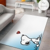 Snoopy Blue & White Area Rug Carpet