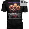Spider- Man 20th Anniversary 2002 2022 Thank You For The Memories Signatures Shirt