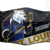 St. Louis Blues NHL Cartoon Wordmark 3D Face Mask