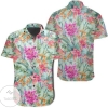Watercolor Vintage Floral Tropical Bird Of Paradise Hawaiian Shirt