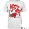 White English Bulldog Valentine Day Tree Truck Heart Shirt