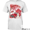 White Toy Poodle Valentine Day Tree Truck Heart Shirt