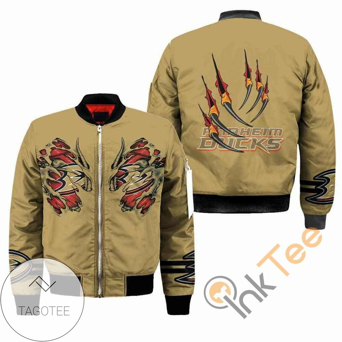 Anaheim Ducks NHL Claws Apparel Best Christmas Gift For Fans Bomber Jacket