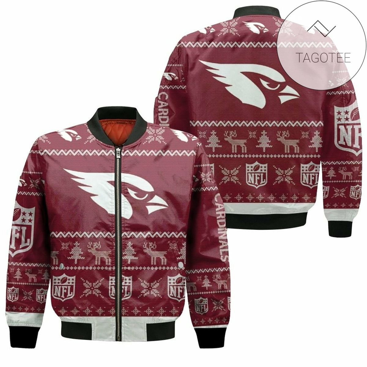 Arizona Cardinals Ugly Sweatshirt Christmas 3D Bomber Jacket