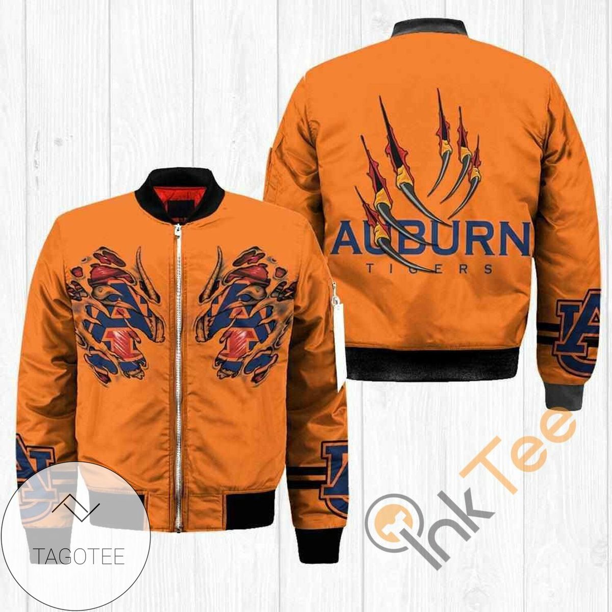 Auburn Tigers NCAA Claws Apparel Best Christmas Gift For Fans Bomber Jacket