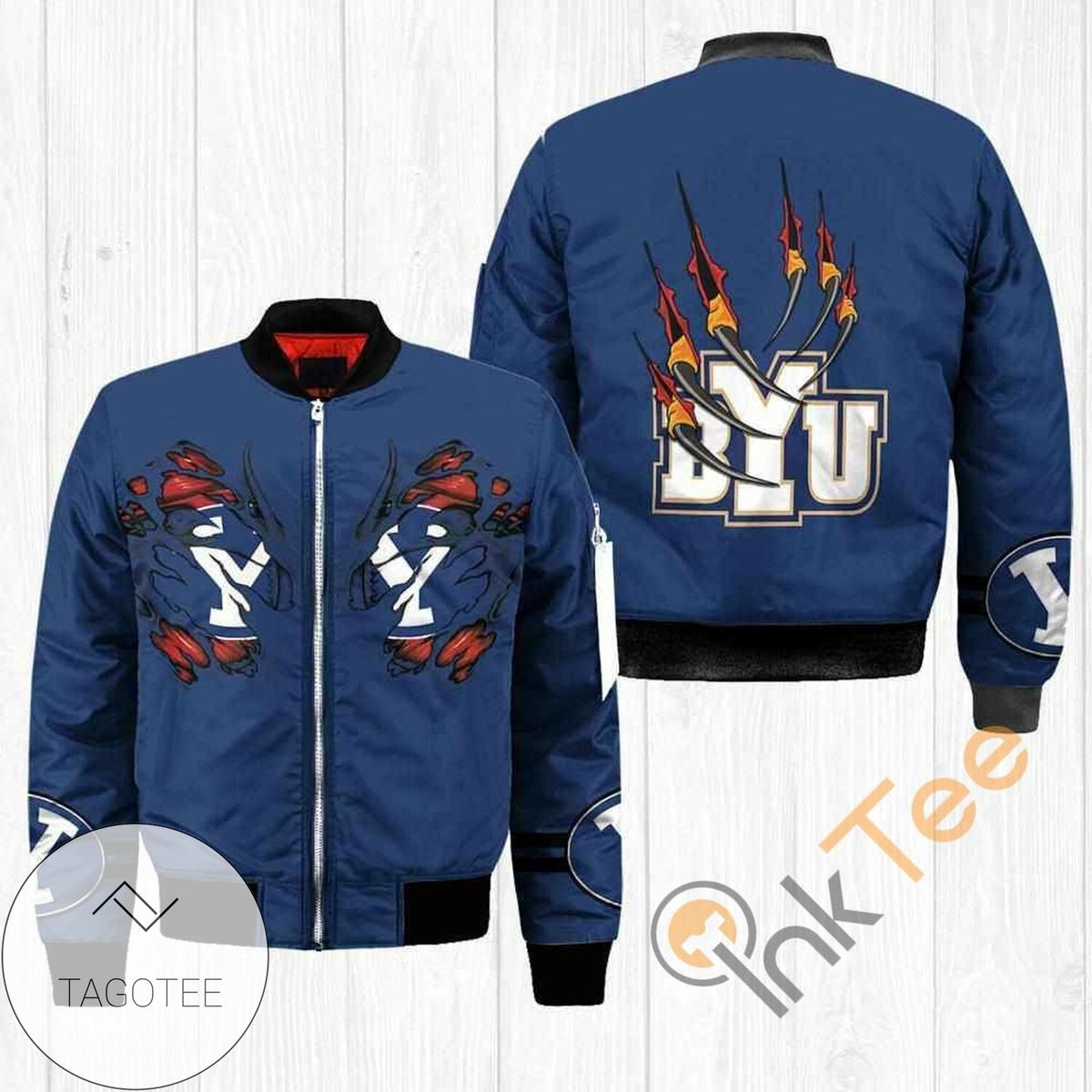 BYU Cougars NCAA Claws Apparel Best Christmas Gift For Fans Bomber Jacket