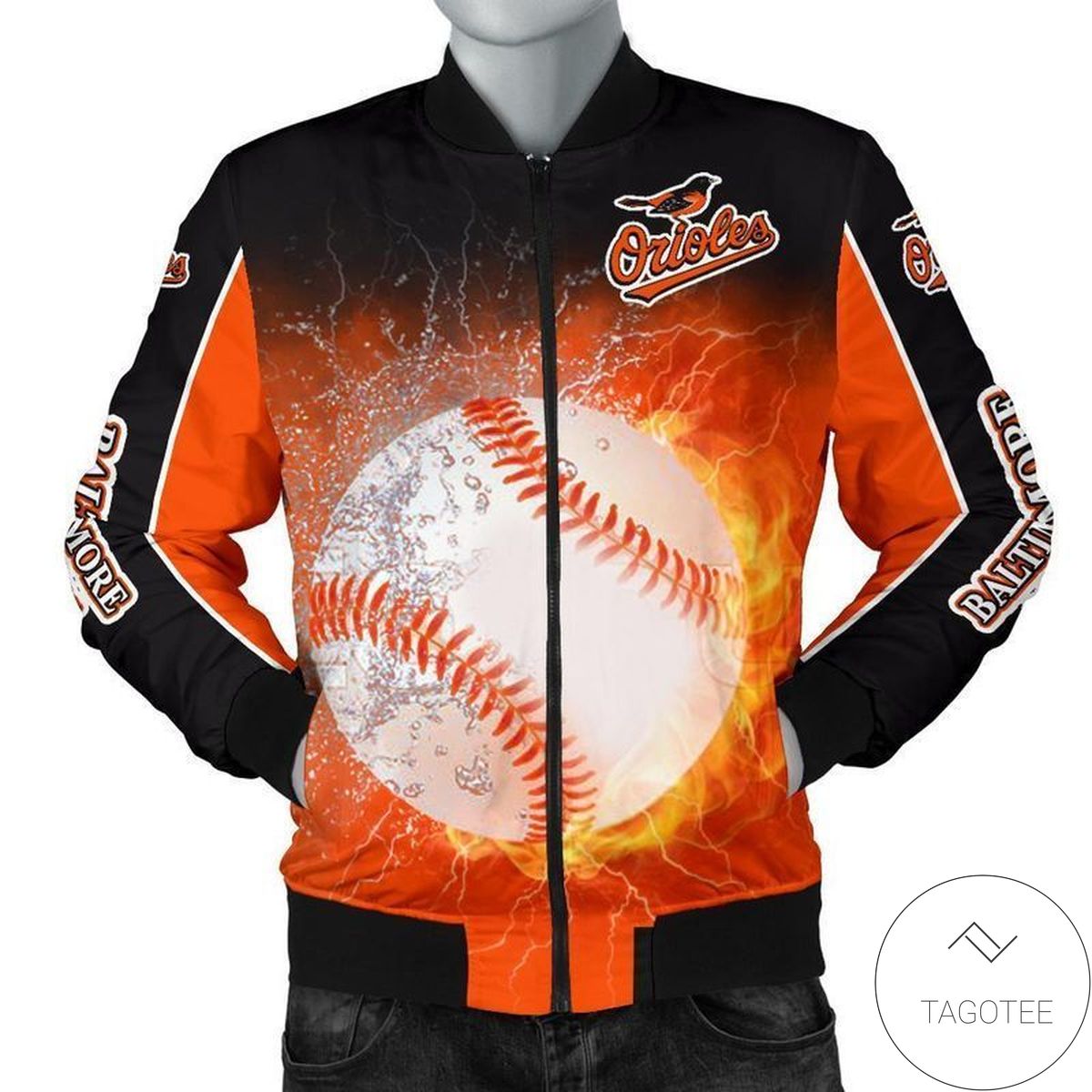 Baltimore Orioles Logo Team 3d Printed Unisex Bomber Jacket