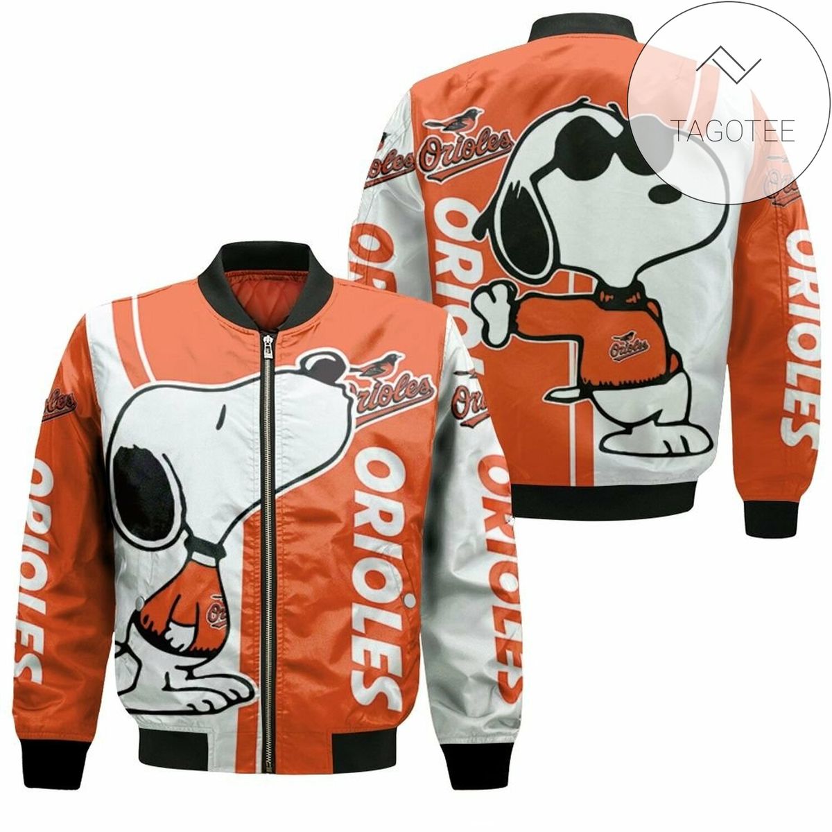 Baltimore Orioles Snoopy Lover 3D Printed Bomber Jacket