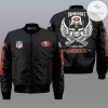 Black San Francisco 49ers Wings Skull 3d Bomber Jacket