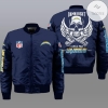 Blue Los Angeles Chargers Wings Skull 3d Bomber Jacket