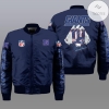 Blue New York Giants 3d Bomber Jacket