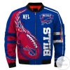 Buffalo Bills Bomber Jacket Blue And Red Fashion Winter Coat