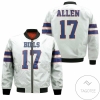 Buffalo Bills Josh Allen Game White Jersey Inspired Style Bomber Jacket