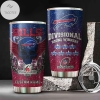 Buffalo Bills NFL 2021 Divisional Round Champions Skull Glitter Custom Name Stainless Steel Tumblers Cup 20 oz Drinkware