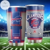 Buffalo Bills NFL Divisional Round Champions 2021 Custom Name Stainless Steel Tumblers Cup 20 oz Drinkware Personalized Gifts