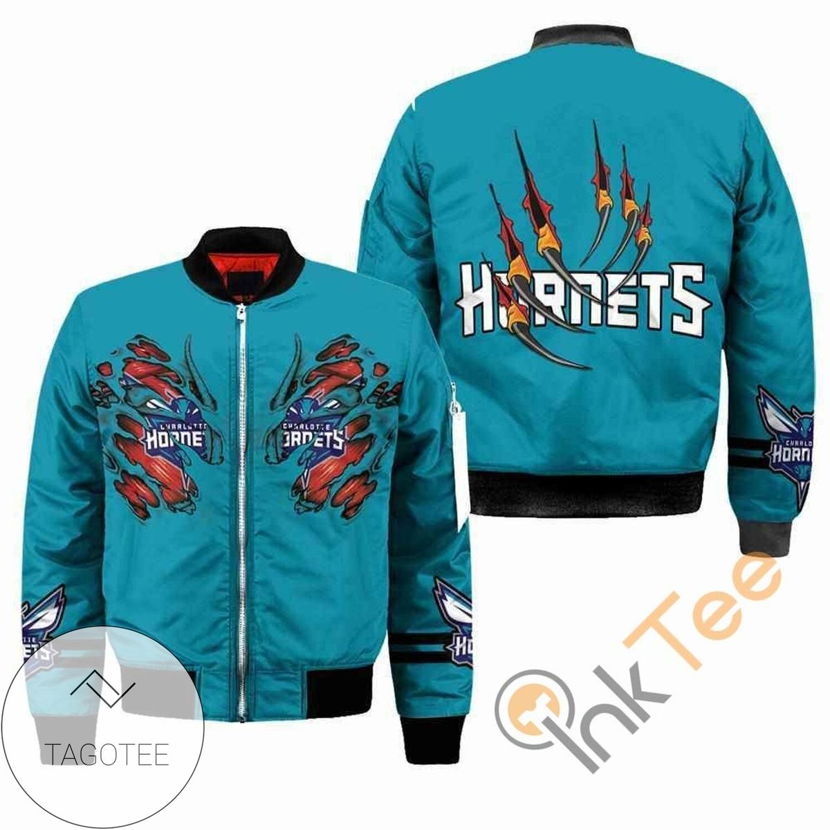 Charlotte Hornets NBA Claws Apparel Best Christmas Gift For Fans Bomber Jacket