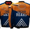 Chicago Bears Orange Blue 3d Printed Unisex Bomber Jacket
