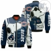 Chicago Bears Snoopy Lover 3D Printed Bomber Jacket