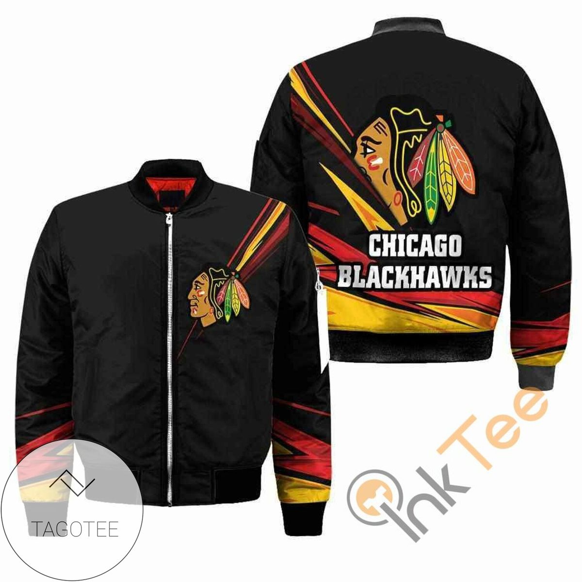 Chicago Blackhawks NHL Black Apparel Best Christmas Gift For Fans Bomber Jacket