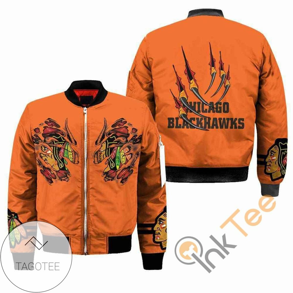 Chicago Blackhawks NHL Claws Apparel Best Christmas Gift For Fans Bomber Jacket
