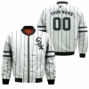 Chicago White Sox Personalized Custom White Black Jersey Inspired Style Bomber Jacket