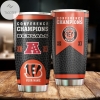 Cincinnati Bengals 2021 AFC Conference Champions Custom Name Stainless Steel Tumblers Cup 20 oz Personalized Gifts For Fans