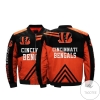Cincinnati Bengals Orange And Black 3d Printed Unisex Bomber Jacket