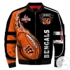 Cincinnati Bengals Super Bowl LVI Champions Black Orange Bomber Jacket