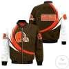 Cleveland Browns 3d Bomber Jacket Graphic Curve
