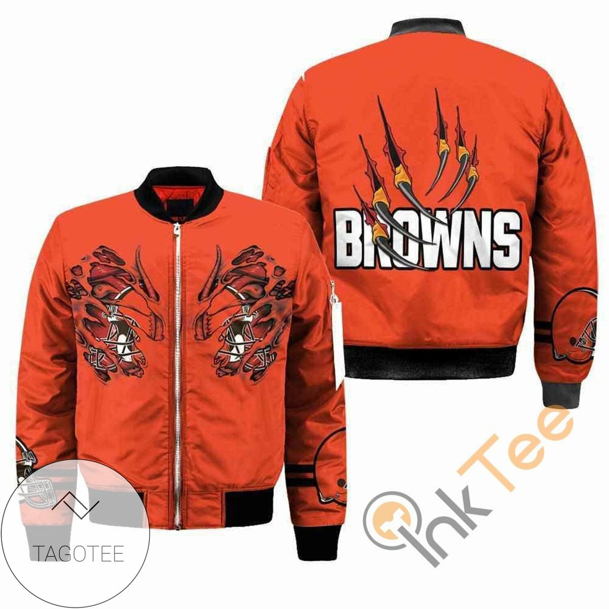 Cleveland Browns NFL Claws Apparel Best Christmas Gift For Fans Bomber Jacket