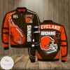 Cleveland Browns Orange 3d Printed Unisex Bomber Jacket