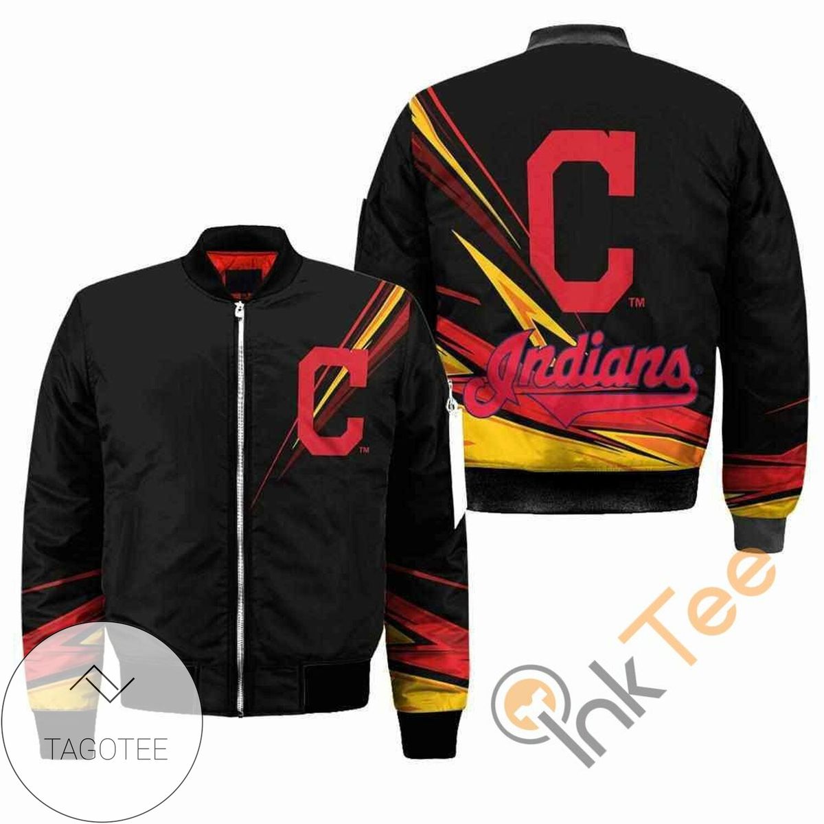 Cleveland Indians MLB Black Apparel Best Christmas Gift For Fans Bomber Jacket