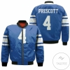 Dallas Cowboys Dak Prescott Royal Rivalry Throwback Jersey Inspired Style Bomber Jacket