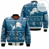 Detroit Lions Ugly Sweatshirt Christmas 3D Bomber Jacket