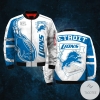 Detroit Lions White And Blue 3d Printed Unisex Bomber Jacket