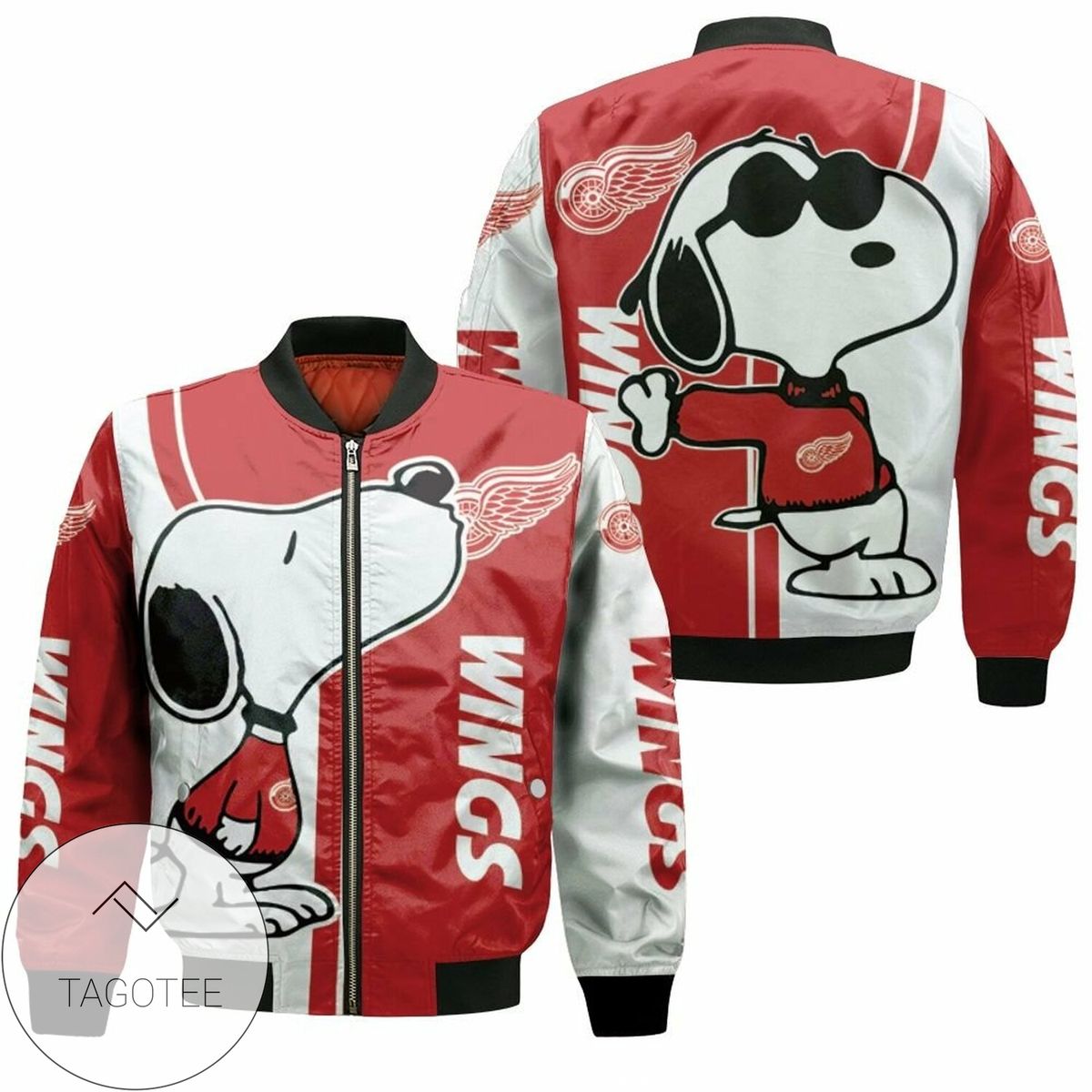 Detroit Red Wings Snoopy Lover 3D Printed Bomber Jacket
